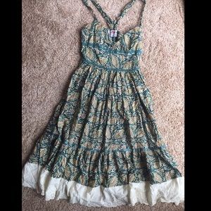 Free People Cross Back Boho Midi Dress